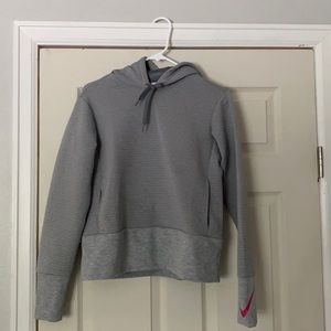 Nike Women Grey Dri-Fit Cropped Hoodie